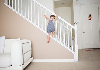 Child climbing stairs
