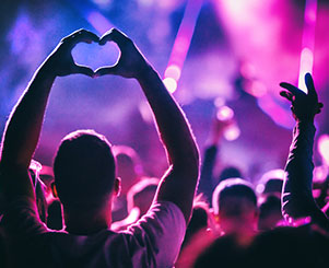 Image of young people at a festival