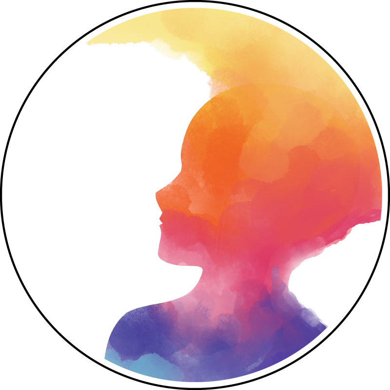a watercoloured face