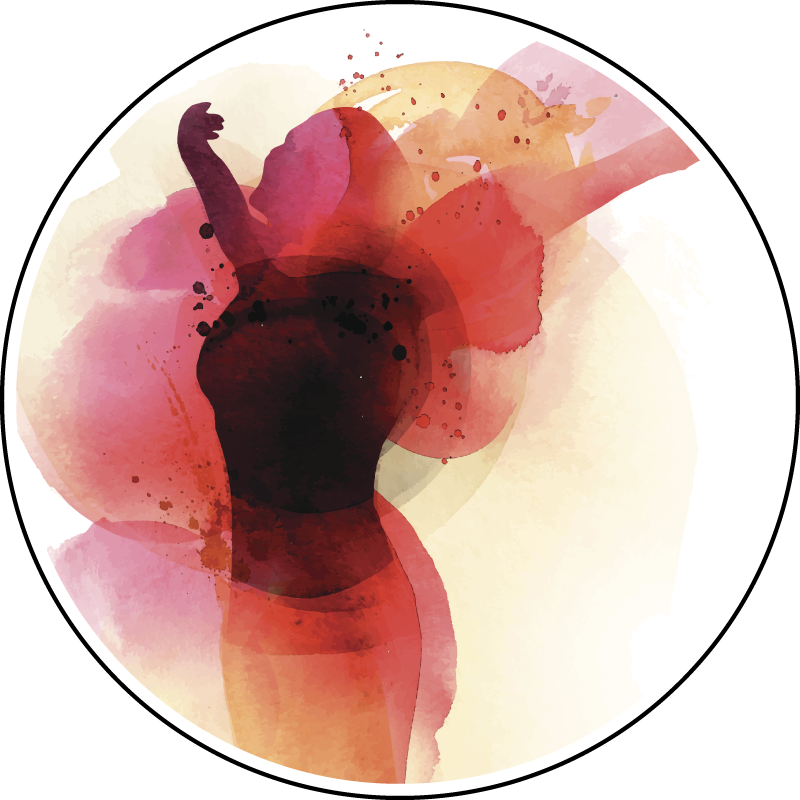 a watercoloured person with their arms open
